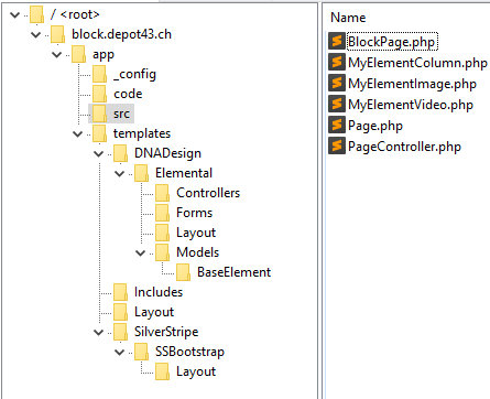 screen block Classes